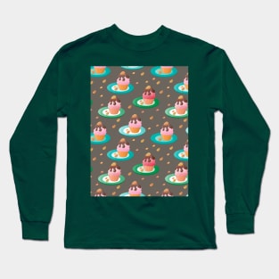 delicious cupcakes with chocolate cream and almond Long Sleeve T-Shirt